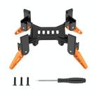 For DJI Avata 2 BRDRC Folding Height Enhanced Landing Gear Gimbal Protective Kickstand(Black Orange) - 1