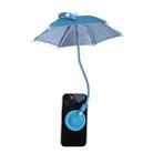 Magnetic Phone Mini Umbrella Waterproof Sunshade With Finger Ring(Blue) - 1