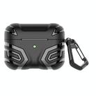 For AirPods Pro 2 Earbuds TPU Cover Case Vanguard Armor Storage Box(Black) - 1