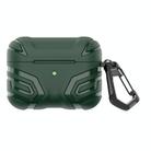 For AirPods Pro 2 Earbuds TPU Cover Case Vanguard Armor Storage Box(Ink Green) - 1