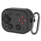 For AirPods 4  Earbuds Cover Retro Game Console Protective Case with Lock Design(Black) - 1