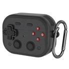For AirPods Pro 2 Earbuds Cover Retro Game Console Protective Case with Lock Design(Black) - 1