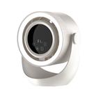 F158 Desktop Mini Multi-Speed Circulating Fan Timed Remote Control Lighted Fan, Style: Beige Rechargeable - 1