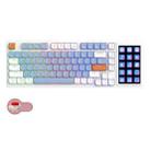 Ajazz AKP815 81 Keys Wired Mechanical Keyboard RGB Backlit LCD Screen Visual Programming Custom Driver Gaming Keyboard(Red Axis White Blue Orange) - 1