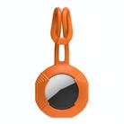 For AirTag AhaStyle PT164 Silicone Protective Cover Easy Carry Fixed Tracker Shell Backpack Pendant(Orange) - 1