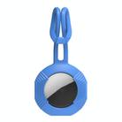 For AirTag AhaStyle PT164 Silicone Protective Cover Easy Carry Fixed Tracker Shell Backpack Pendant(Blue) - 1