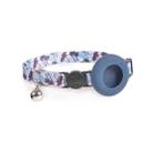 For Airtag Tracker Protective Case Cat Collar GPS Locator Protective Case With Bell(Black Night Beach) - 1