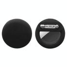 For AirTag GPS Tracker Round Silicone Case With Safety Pins Hidden Inside Clothes Shoes(Black) - 1