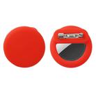 For AirTag GPS Tracker Round Silicone Case With Safety Pins Hidden Inside Clothes Shoes(Red) - 1