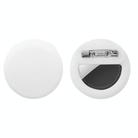 For AirTag GPS Tracker Round Silicone Case With Safety Pins Hidden Inside Clothes Shoes(White) - 1