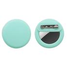 For AirTag GPS Tracker Round Silicone Case With Safety Pins Hidden Inside Clothes Shoes(Mint Green) - 1