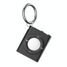 For AirTag Locator MP3 Style Protective Cover With Keychain(Black) - 1