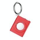 For AirTag Locator MP3 Style Protective Cover With Keychain(Red) - 1