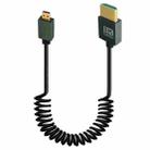 8K 60HZ HDMI 2.1 Spring Cable 0.5m Length, Spec: Micro HDMI To HDMI Straight - 1