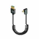 8K 60HZ HDMI 2.1 Spring Cable 0.5m Length, Spec: Micro HDMI Left Bend - 1