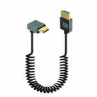 8K 60HZ HDMI 2.1 Spring Cable 0.5m Length, Spec: Mini HDMI Positive Bend - 1