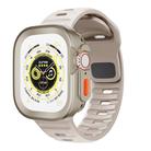 For Apple Watch 44/45mm Sport Loop Silicone Watch Strap + TPU Protective Case Set(Starlight) - 1