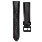 For Huawei / Samsung Galaxy Watch Universal Watch Strap Quick Release Carbon Fiber Leather Watch Band, Size: 20mm(Purple Line) - 1