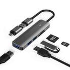 Blueendless Type-C Expansion Dock Multifunctional HUB Docking Station 5-in-1 USB3.0 x 3 + SD/TF3.0 - 1
