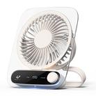 199-speed Desktop wall-mounted Fan With Handle & Light Built-in Aromatherapy Cotton(Clear White) - 1