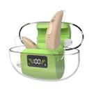 16-Channel Digital Hearing Aid Elderly Sound Amplifier With Digital Display Space Charging Box(Skin Color) - 1