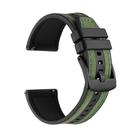 For Samsung Galaxy Watch / Huawei GT3 22mm Universal Quick Release Leather Silicone Strap(Green) - 1