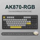 Ajazz AK870 Wireless Bluetooth Tri-mode Mechanical Keyboard RGB DIY Custom Hot Swap Gaming Keyboard, Style: Gift Axis Black - 2