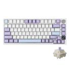 Ajazz AK820 Pro Wireless Bluetooth Tri- mode Custom Hot Swap Gasket Mechanical Gaming Keyboard With TFT Screen, Color: Gift Axis Purple - 1