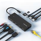 Blueendless Type-C Gigabit Ethernet Port Multi-Screen Different Display HUB, Port: DP x 2 + HDMI - 1