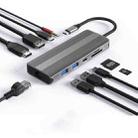 10-in-1 DP+HDMI Dual 8K Blueendless Multifunctional Type-C HD Gigabit Network Docking Station - 1