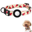For AirTag Tracker Waterproof Silicone Case Pet Collar Cats Dog Neck Collar, Size: L(Watermelon) - 1