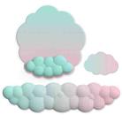 3pcs / Set Cloudy Gradient Memory Foam Silicone Wrist And Keyboard Mouse Pad, Style: Model 9 - 1