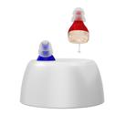 Portable Mini CIC Hearing Aid Invisible Rechargeable Sound Amplifier Collector(Red Blue Pairing) - 1