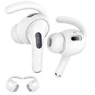 For AirPods Pro 2 AhaStyle PT189 1pair Ear Caps Silicone Anti-Lost and Non-Slip Ear Hooks(White Large) - 1