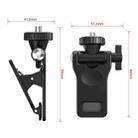 1/4 Screw Universal Fill Light Cell Phone Clip GoPro Video Conference Laptop PC External Clip(Large Flat-Black) - 2