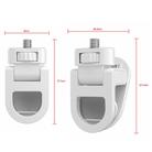 1/4 Screw Universal Fill Light Cell Phone Clip GoPro Video Conference Laptop PC External Clip(Small Flat-Black) - 2