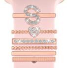 6pcs / Set Smart Watch Silicone Band Decorative Ring Metal Accessories, Size: S(Rose Gold) - 1