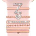 6pcs / Set Smart Watch Silicone Band Decorative Ring Metal Accessories, Size: Z(Rose Gold) - 1