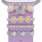 4pcs / Set 22mm Width Smart Watch Butterfly Flower Band Decorative Ring Metal Accessories, Style: 2 - 1