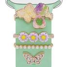 4pcs / Set 22mm Width Smart Watch Butterfly Flower Band Decorative Ring Metal Accessories, Style: 4 - 1