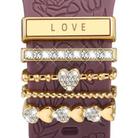 21mm Width Smart Watch Band Decorative Ring Metal Accessories(LOVE Gold) - 1