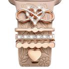 21mm Width Smart Watch Band Decorative Ring Metal Accessories(Infinite Love Heart Rose Gold) - 1