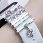 5pcs / Set 21mm Width Smart Watch Band LOVE Letter Decorative Ring Metal Accessories(Silver) - 1