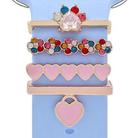 22mm Width Smart Watch Silicone Band Decorative Ring Metal Accessories, Style: Dog Paw Rose Gold - 1