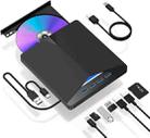USB3.0 / Type-C External Removable Optical Drive DVD / CD Multi-Interface Writer(Black) - 1