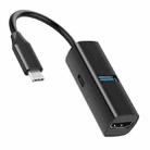 USB3.0+PD+HDMI 3 In 1 Docking Station 4K Projector Adapter(Black) - 1
