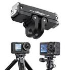 For DJI Action 5 Pro / 4 /  3 aMagisn Metal Magnetic Quick Release Mount Dual Interface Adapter(Black) - 1