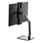 3-session Phone Tablet Monitor Desktop Stand Height and Angle Adjustable Bracket for Screen Within 17.3 Inch - 1