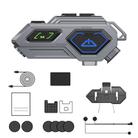 C8Pro IPX7 Waterproof Two-Person Intercom Helmet Bluetooth Headset With Flashlight, Spec: Soft Mic - 1