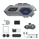 C8Pro IPX7 Waterproof Two-Person Intercom Helmet Bluetooth Headset With Flashlight, Spec: Soft and Hard Mics - 1